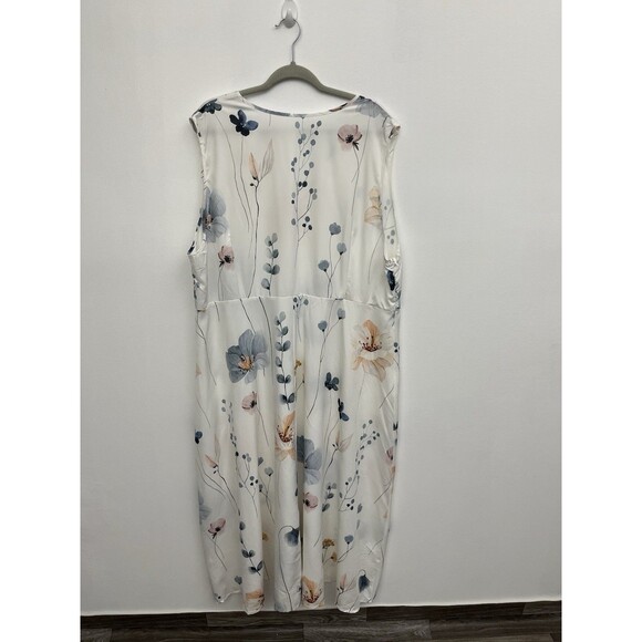 Women’s Dress A Line Maxi Plus Size 5XL Sleeveless zipper on the side Floral - Picture 2 of 9